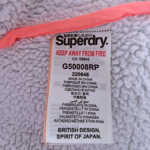 Superdry Rare! Coat Original Windtrekker Japan Sherpa Interior - Picture 7 of 7